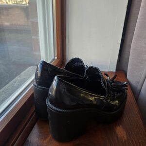 Mossimo Supply Co. Glossy Black Platform Loafers